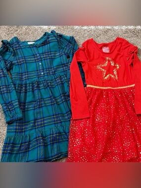 Cat & Jack Red Star Glitter Dress
